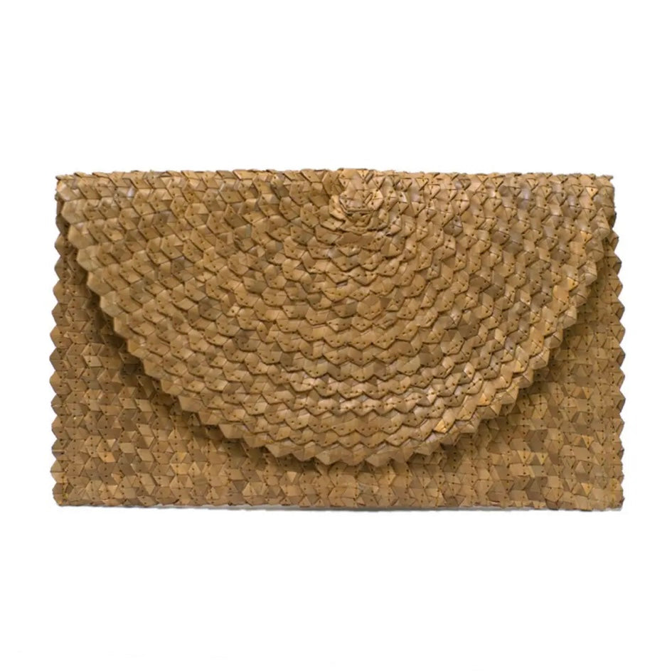 STRAW RECTANGULAR CLUTCH