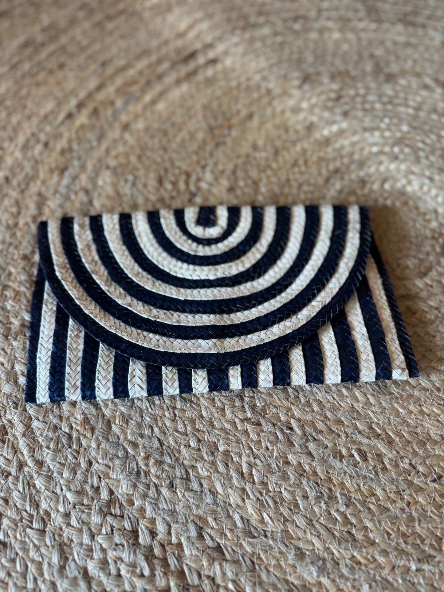 STRAW RECTANGULAR CLUTCH