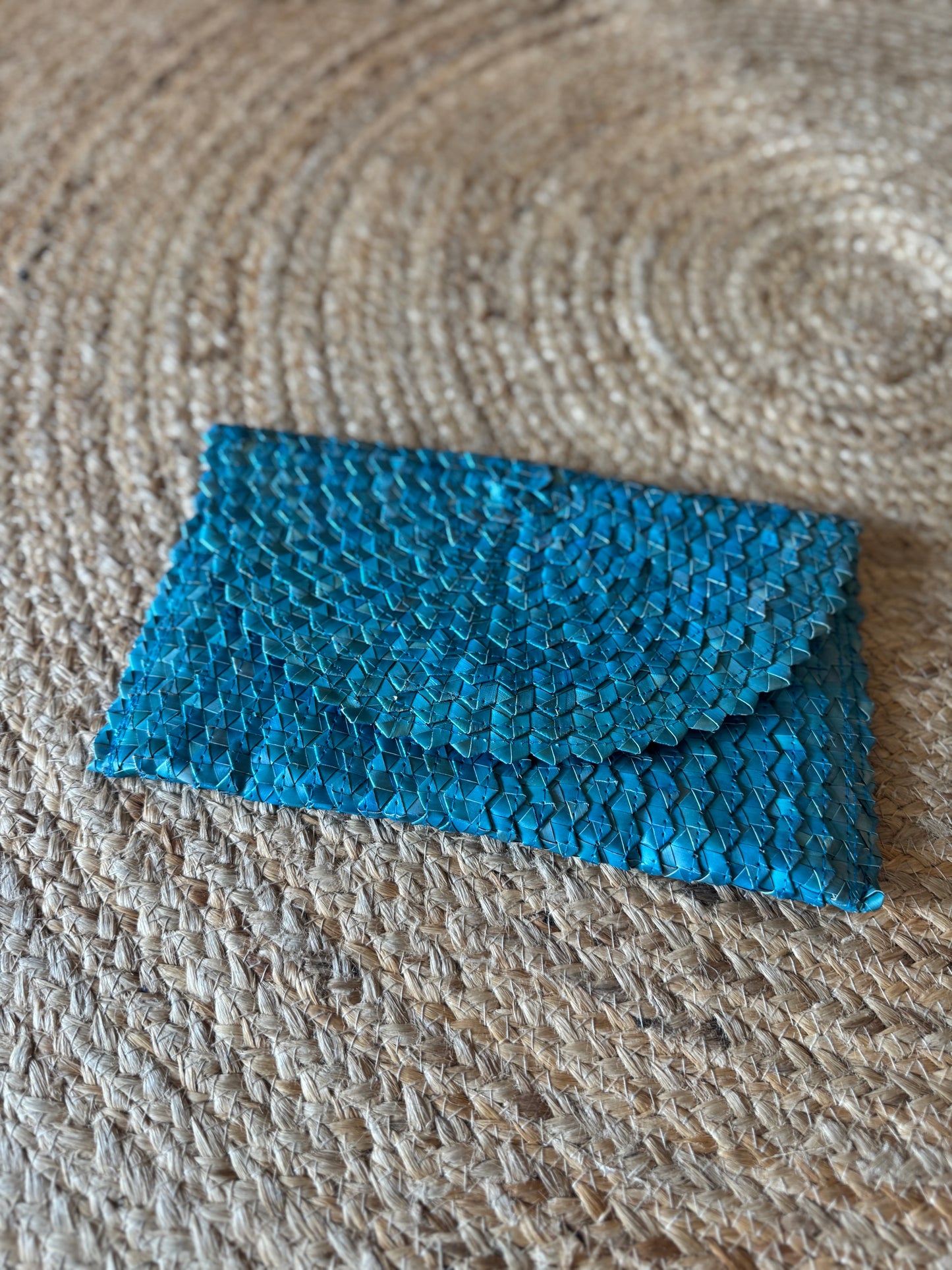 STRAW RECTANGULAR CLUTCH