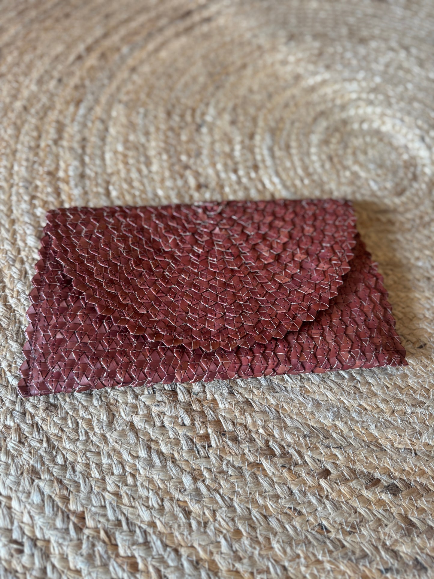 STRAW RECTANGULAR CLUTCH