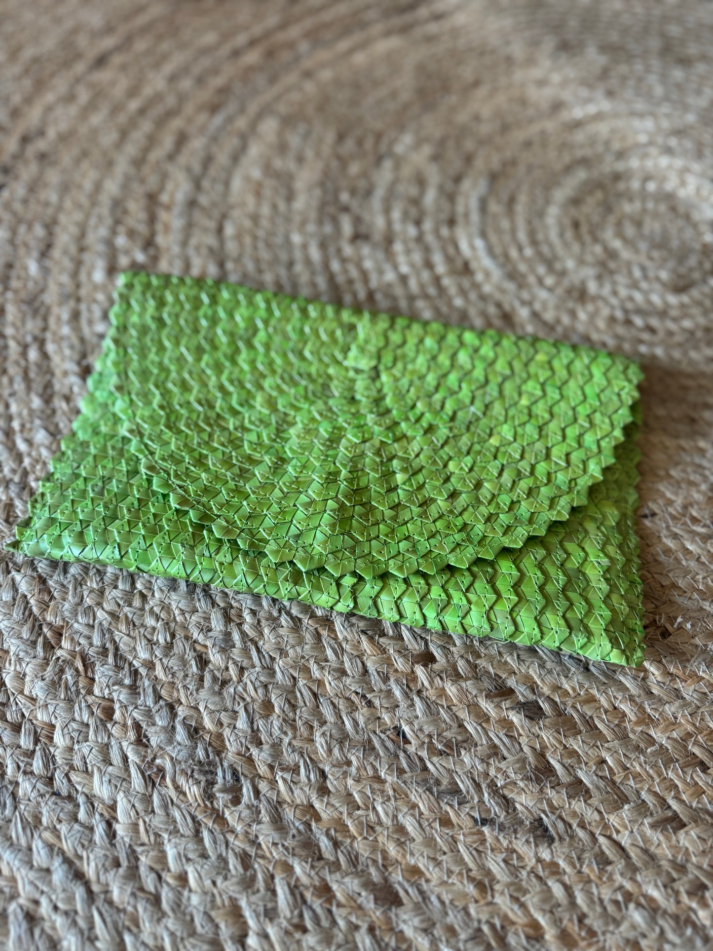 STRAW RECTANGULAR CLUTCH