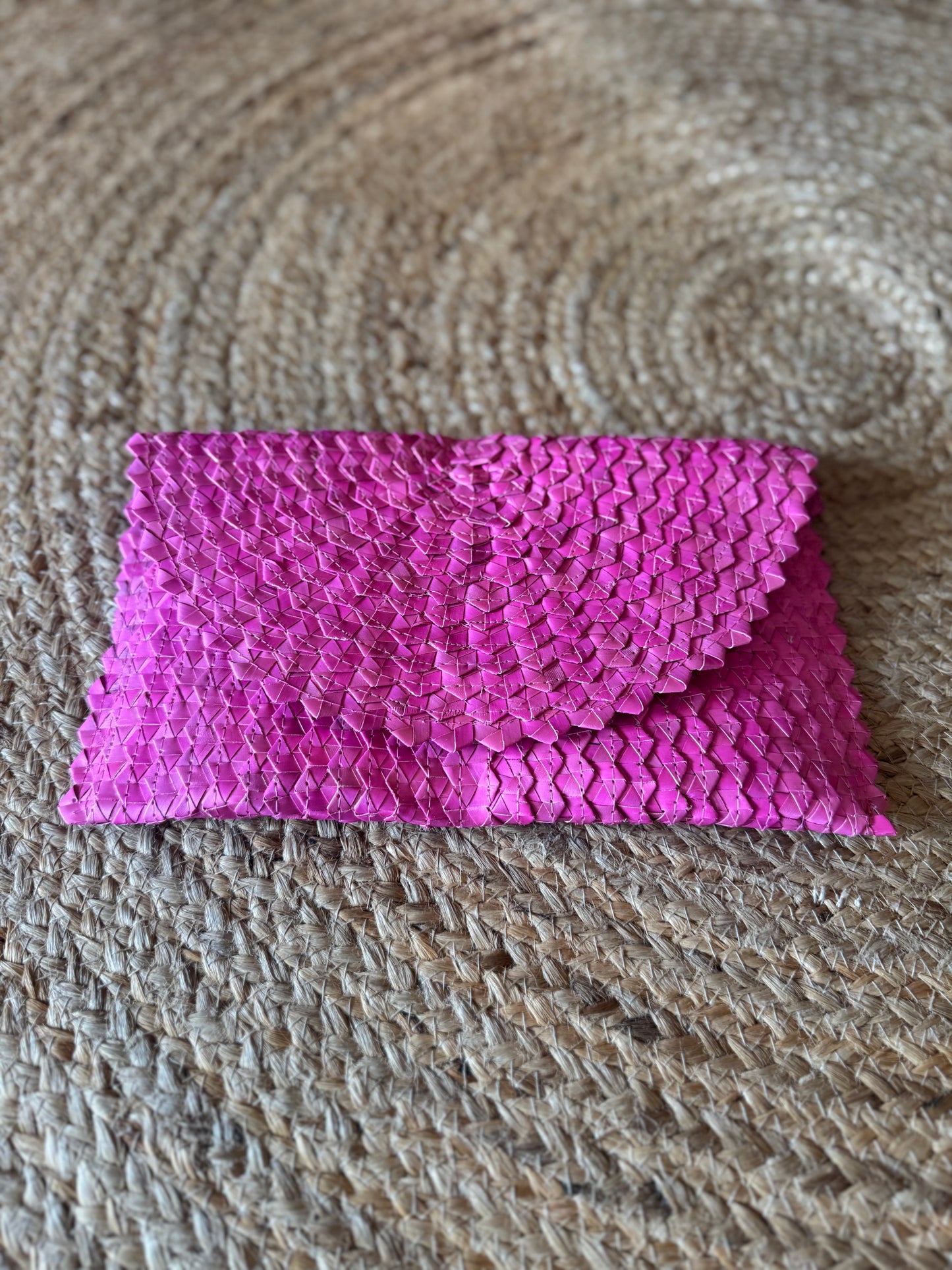 STRAW RECTANGULAR CLUTCH